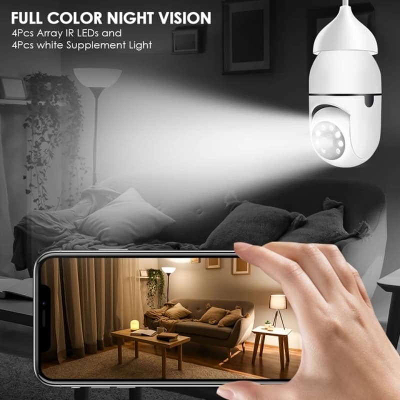 PTZ Bulb Camera Colour Night Vision
